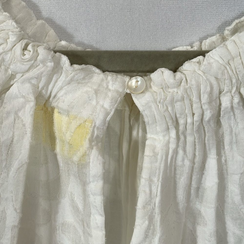 Roller Rabbit Top Blouse S White 100% Cotton EUC Like New - Picture 5 of 11